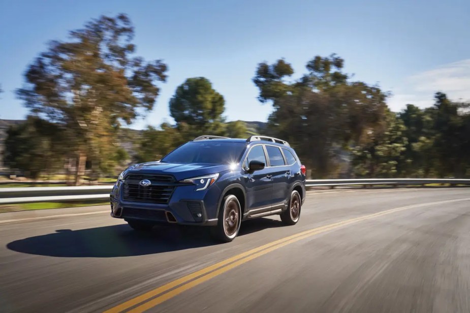 The 2026 Subaru Ascent on the road