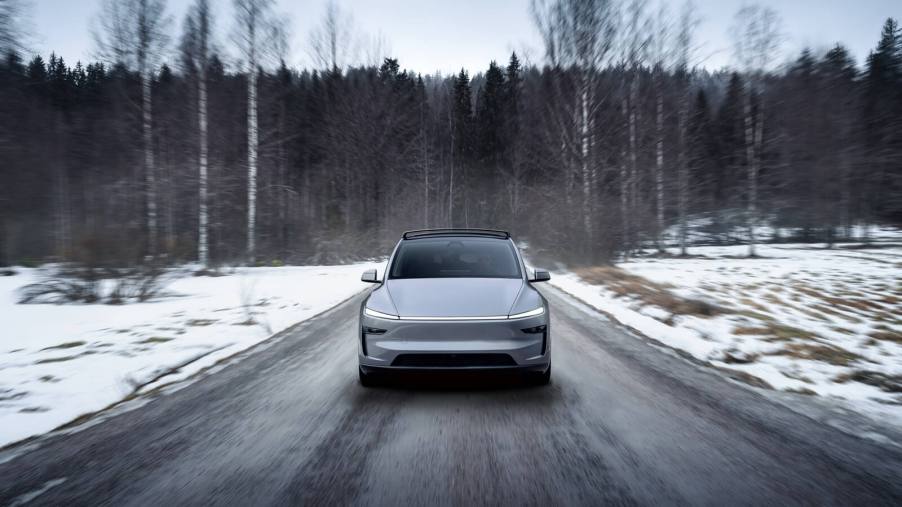 A Tesla Model Y 'Juniper' like the EV that could serve as blueprint for the cheap, new entry-level Tesla.