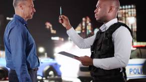 A DUI checkpoint during the Fourth of July weekend.