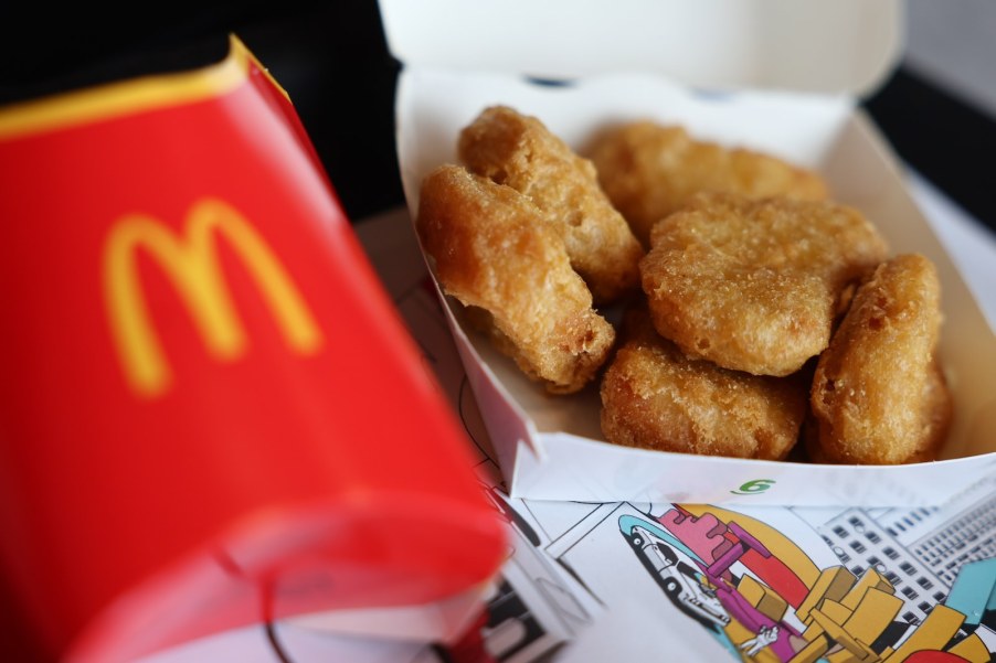 McDonald's chicken McNuggets in a box.