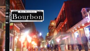 Bourbon Street, French Quarter, New Orleans at night