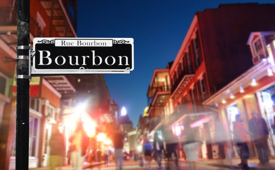 Bourbon Street, French Quarter, New Orleans at night