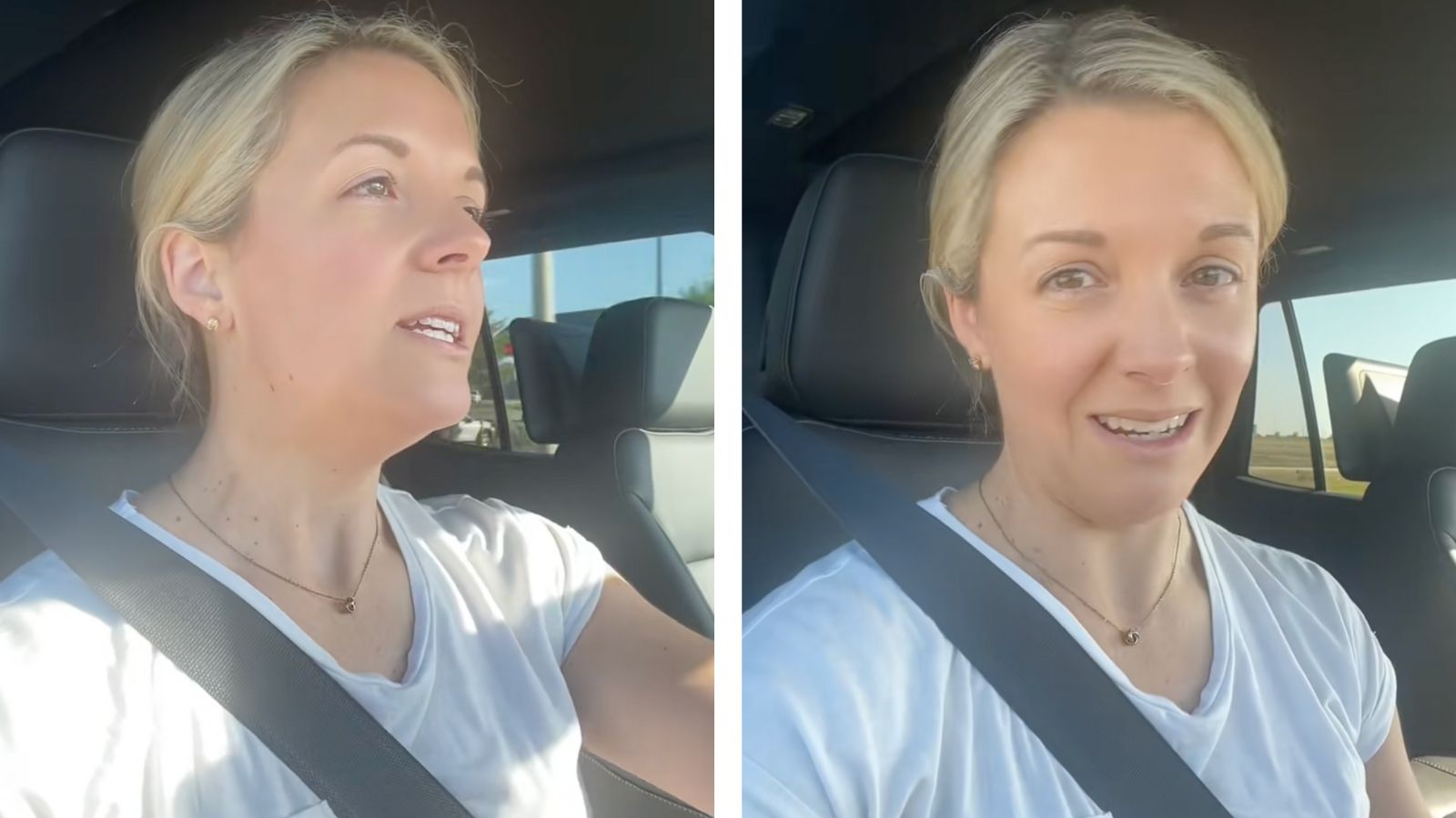 A woman in a Chevy Tahoe