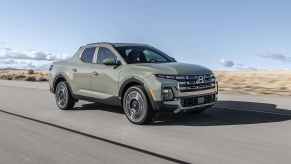 The 2025 Hyundai Santa Cruz on the road