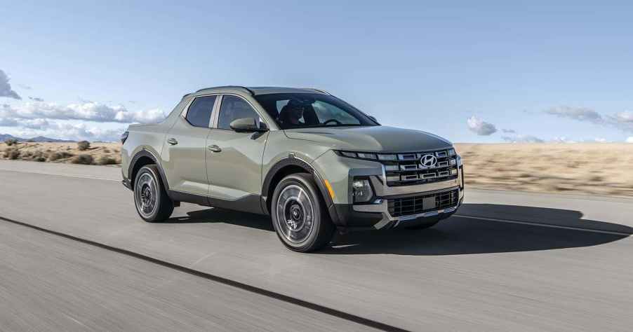 The 2025 Hyundai Santa Cruz on the road