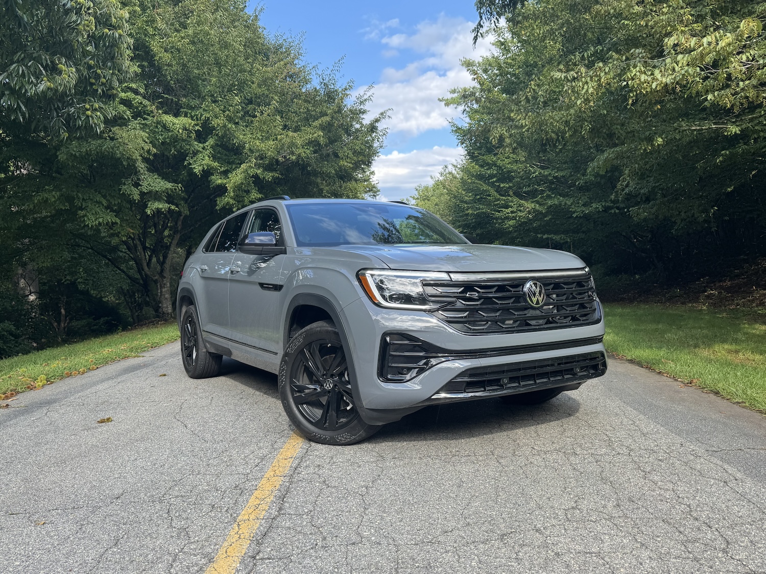 The 2025 Volkswagen Atlas Cross Sport on the road