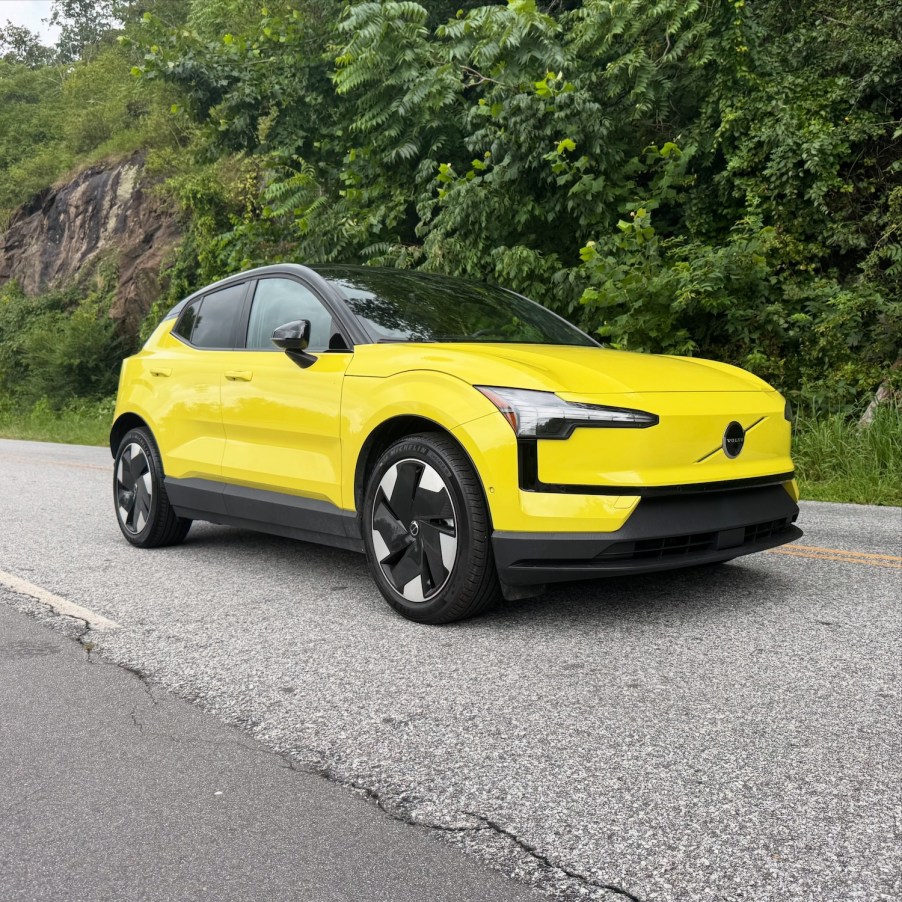 The 2025 Volvo EX30 on the road