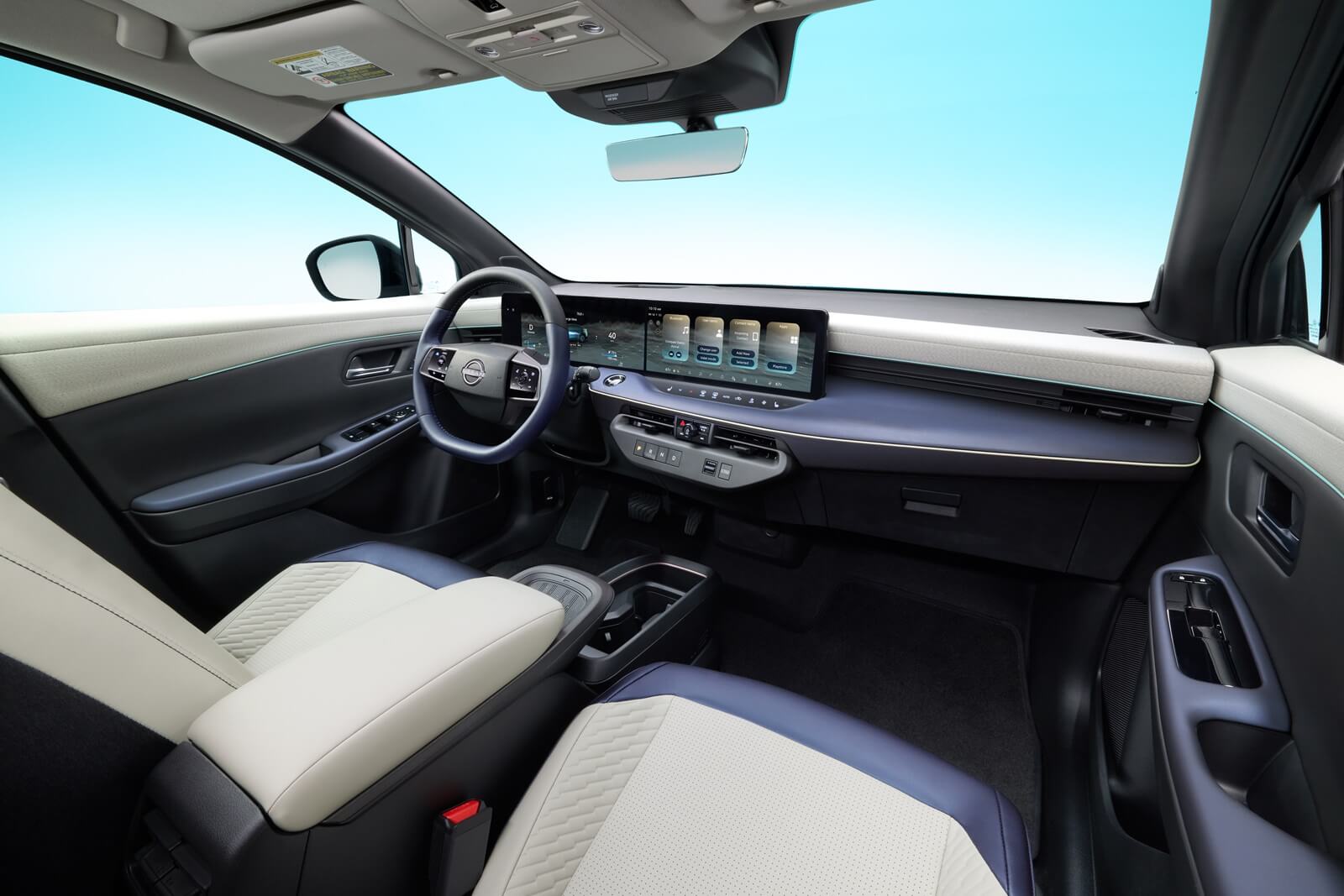 The 2026 Nissan LEAF shows off its updated interior. 