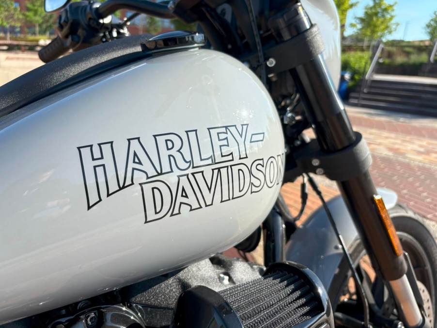 A2025 Harley-Davidson Low Rider S shows off its Billiard Gray tank.