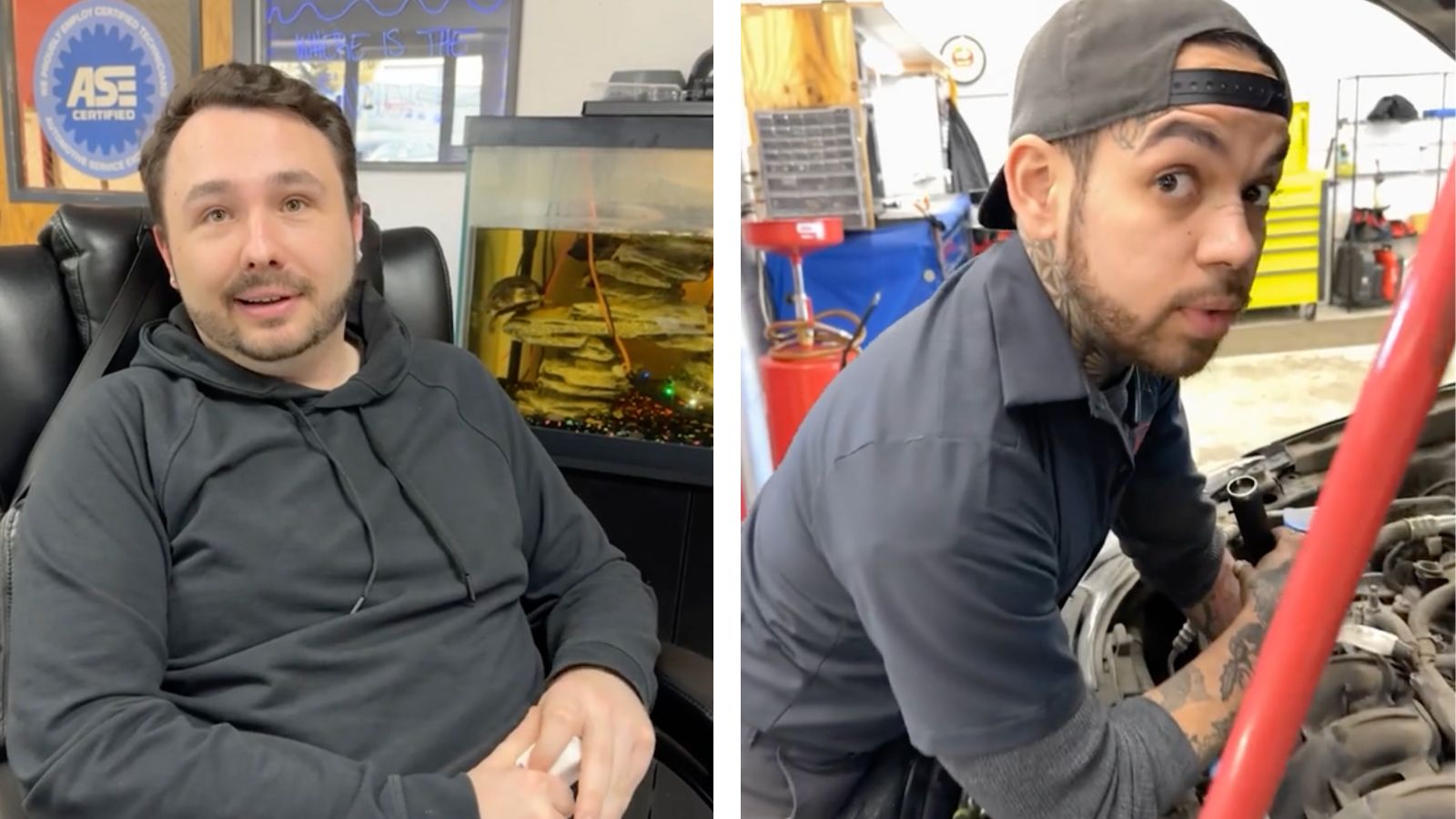 Mechanics in a shop