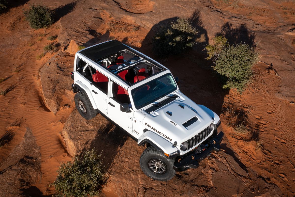 The Jeep Wrangler Rubicon 392 off-roading