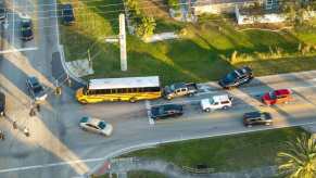 US Air Force Security Forces recently arrested a school bus driver for a DUI.