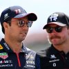 Cadillac's two Formula 1 drivers stand together at the Hungarian Grand Prix