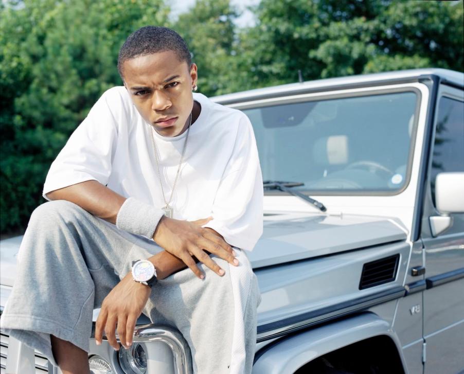 Rapper Shad Moss sits on top of a Mercedes-Benz G Wagon