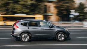 A Honda CR-V, one of the most stolen SUVs in America, drives on public streets.