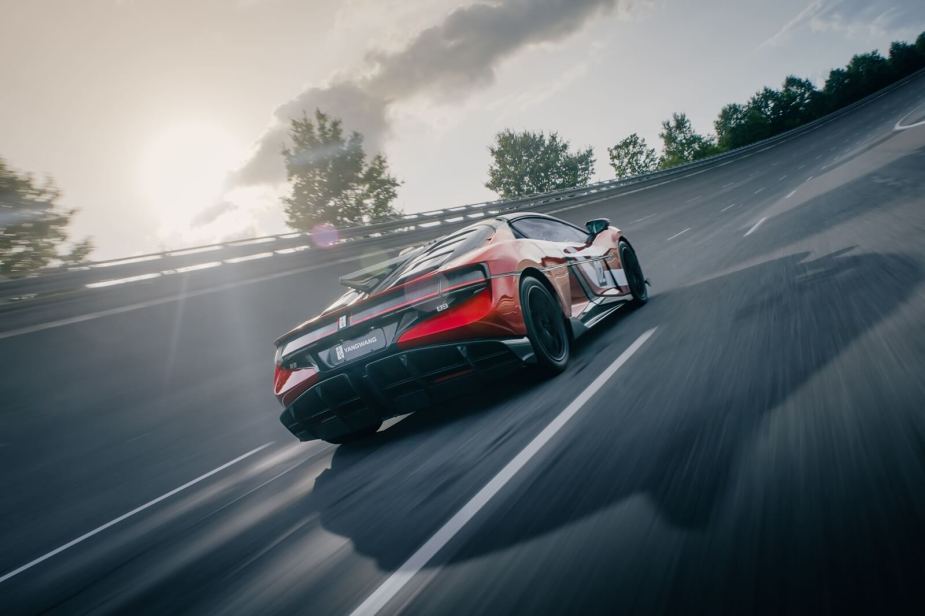 A Yangwang U9 Xtreme, the fastest production car, on the track.