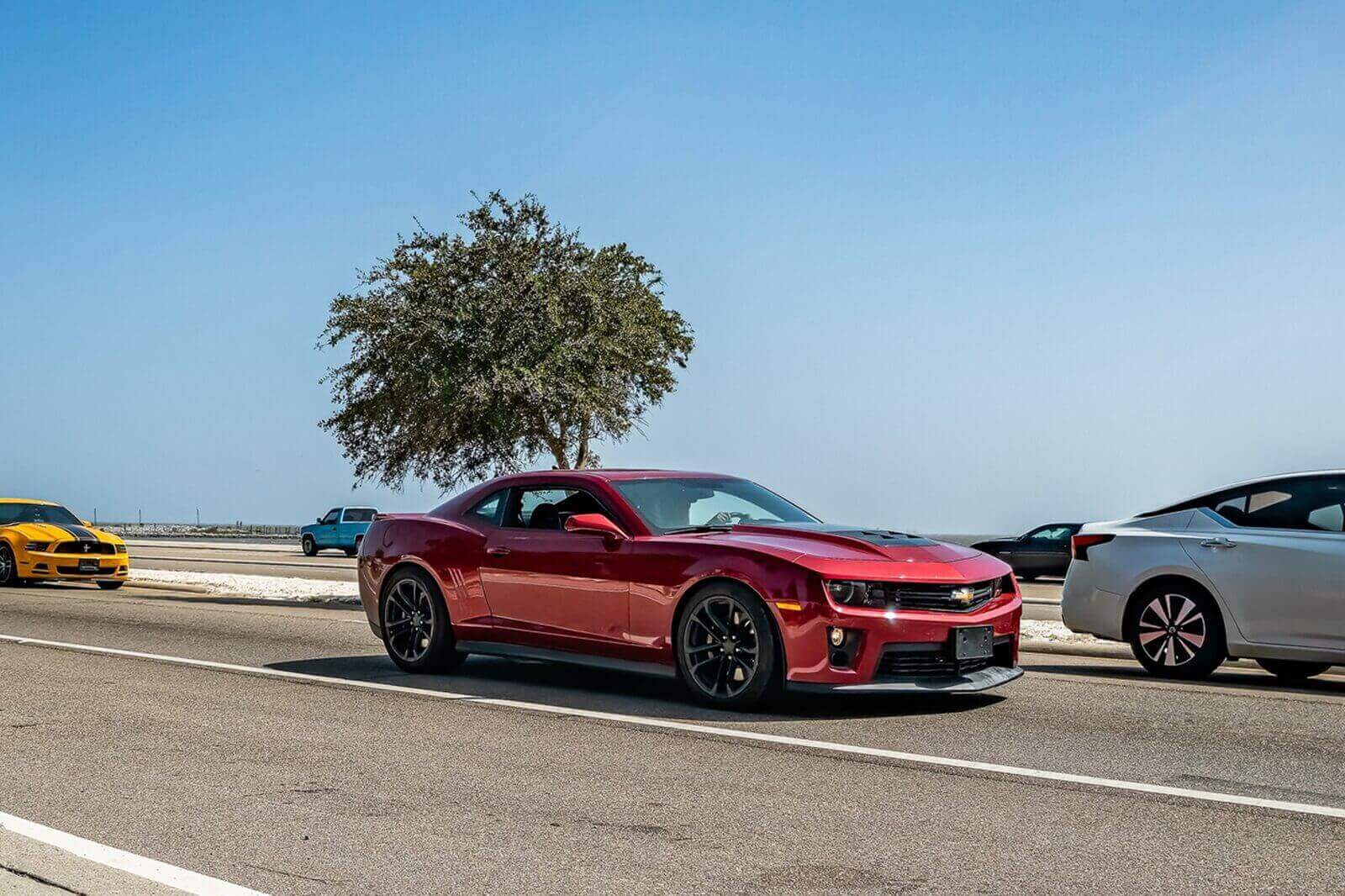 A 2014 Chevrolet Camaro ZL1, one of the best bargain muscle cars.