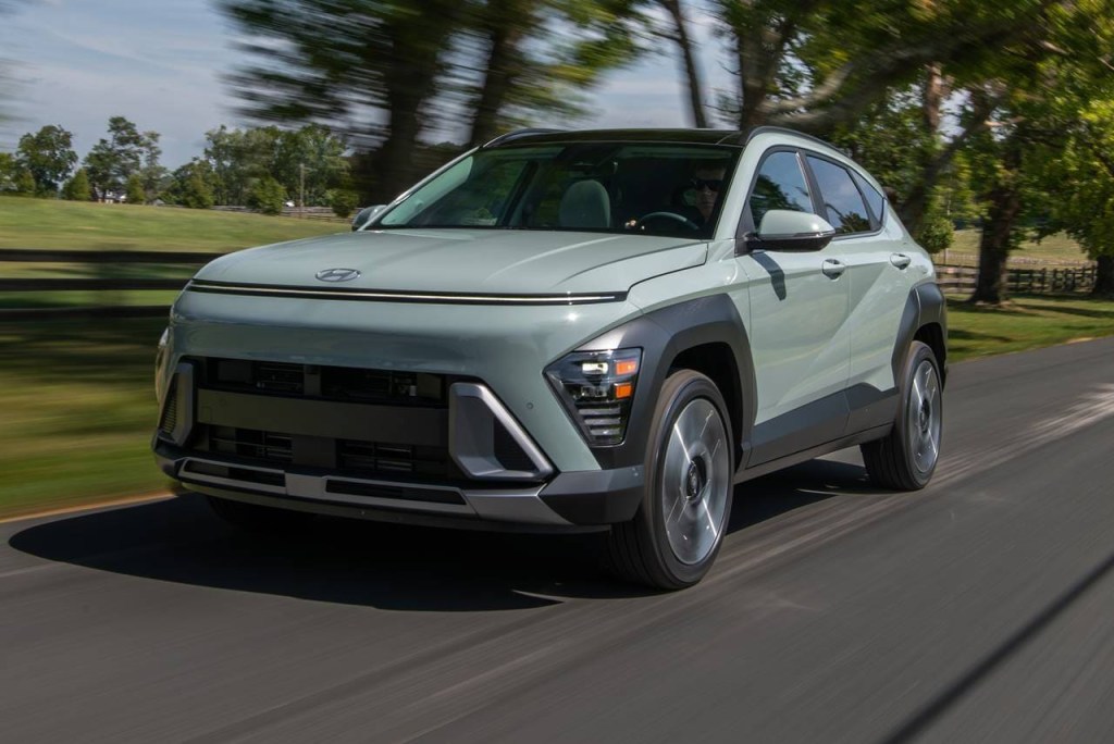 The 2025 Hyundai Kona on the road