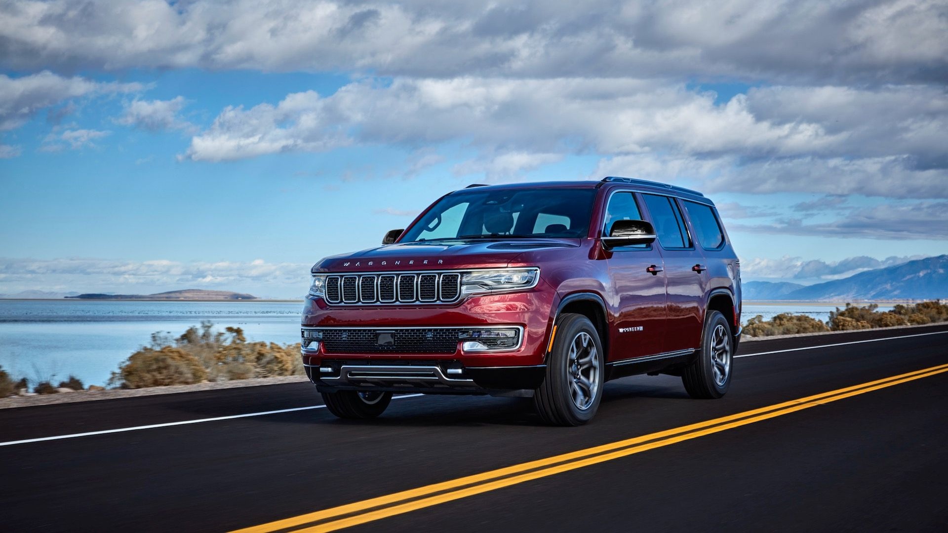 The 2025 Jeep Wagoneer on the road