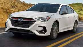 The 2025 Subaru Legacy on the road