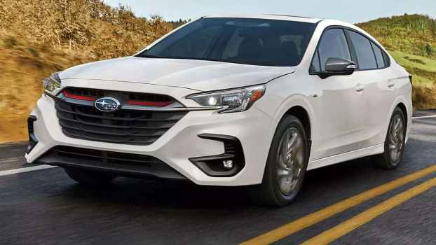 The 2025 Subaru Legacy on the road