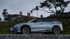 A 2025 Lexus RZ, like the Subaru Solterra and Toyota bZ4X, is under recall for visibility issues.