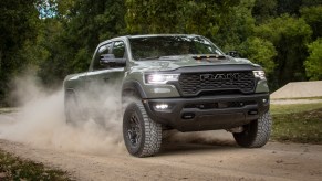 The 2026 Ram 1500 RHO on a dirt road