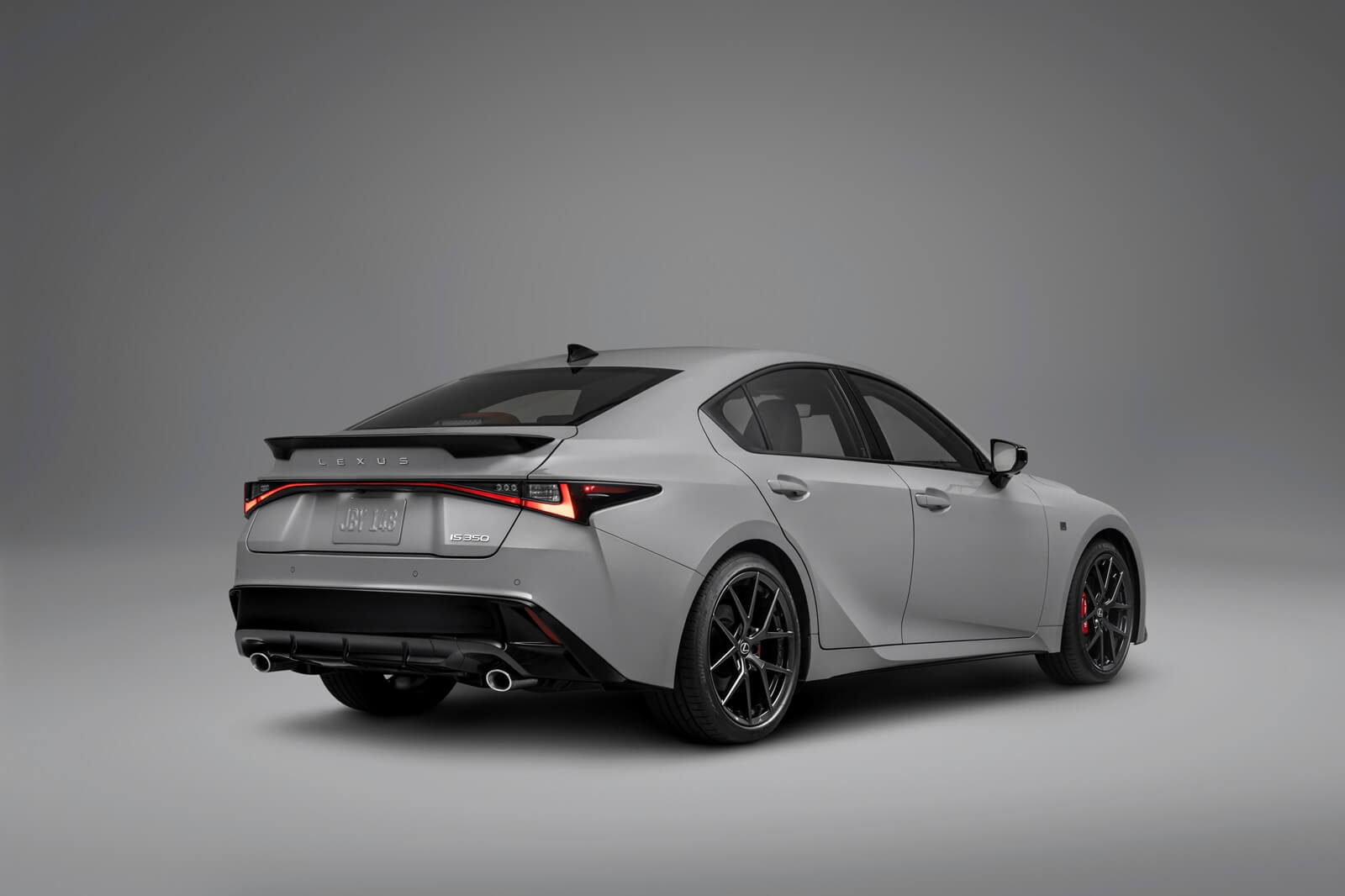 A 2026 Lexus IS 350 shows off its rear-end styling.