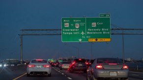 A Florida highway like the one where police had to stop a drunk, wrong-way driver recently.