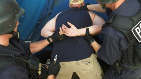 Police officers arrest a florida man who tried to run down deputies.