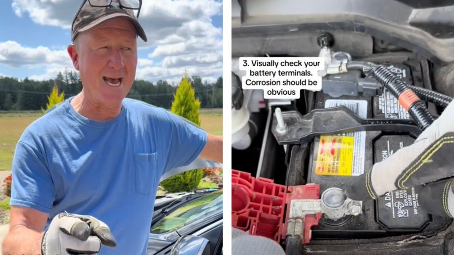 The exterior of a car