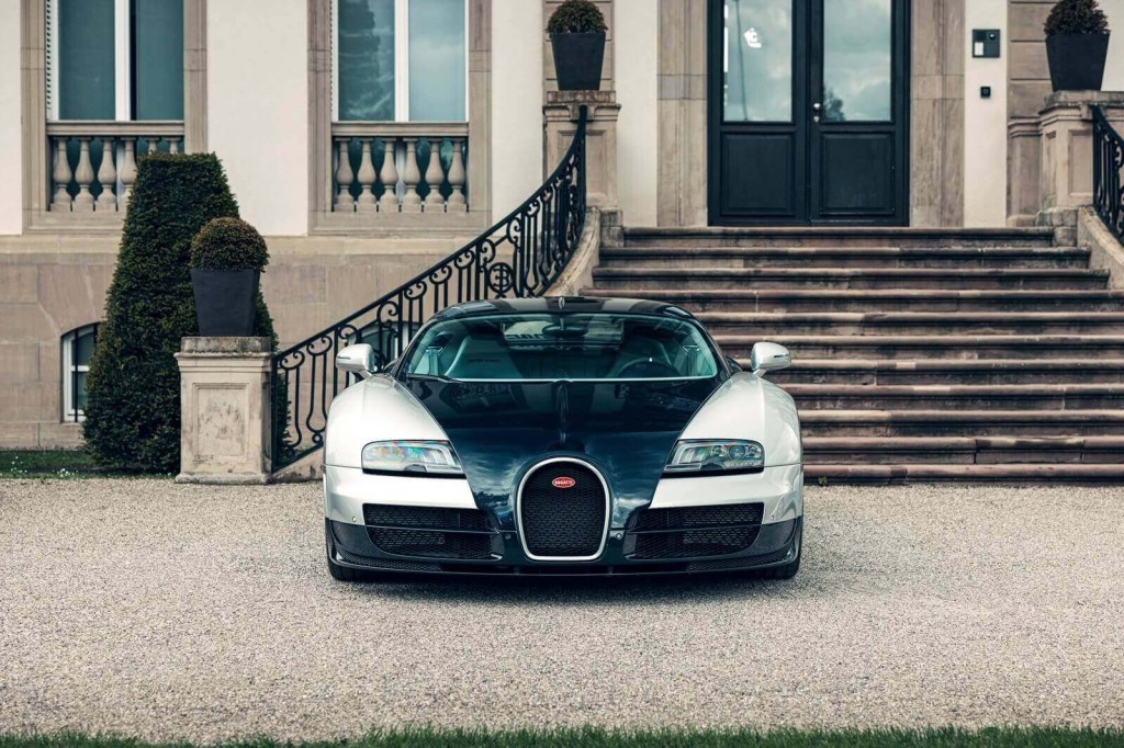 A Bugatti Veyron Super Sport at an estate.