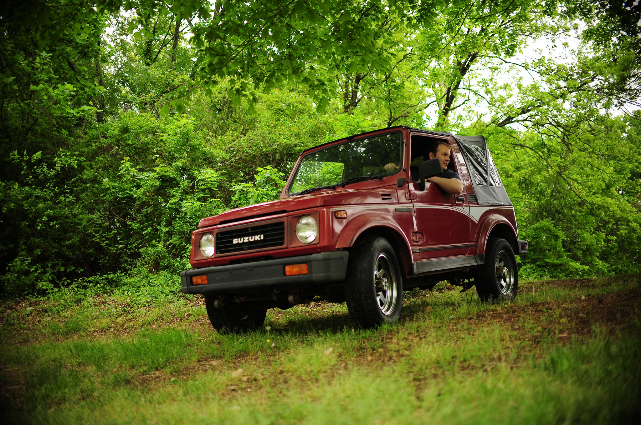 The 1986 Suzuki Samurai  off-roading