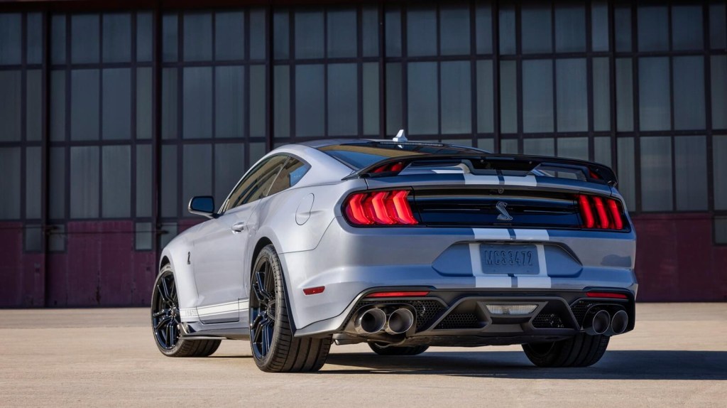 A 2022 Ford Mustang Shelby GT500, one of the most powerful Ford Mustangs ever.