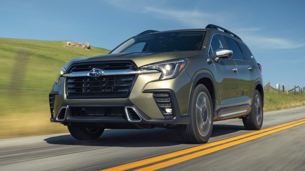 The 2022 Subaru Ascent on the road