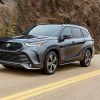 The 2022 Toyota Highlander on the road