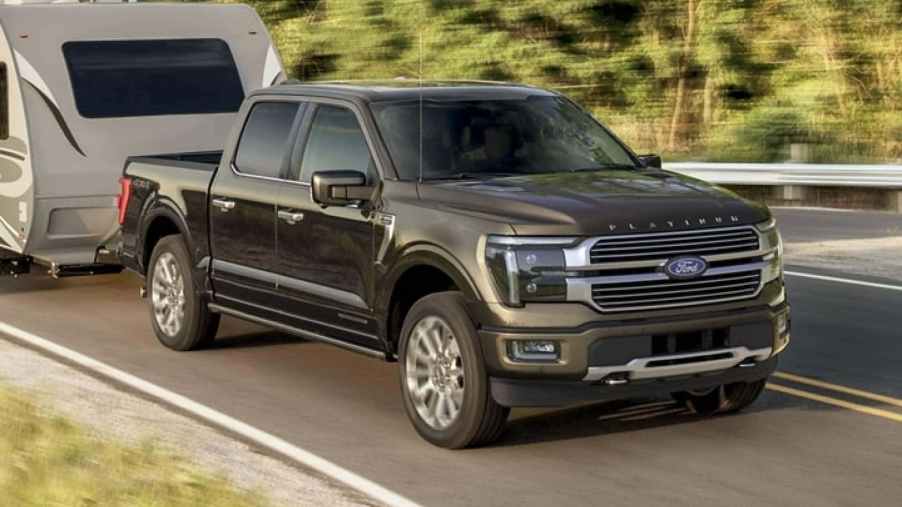 The 2025 Ford F-150 pulling an RV