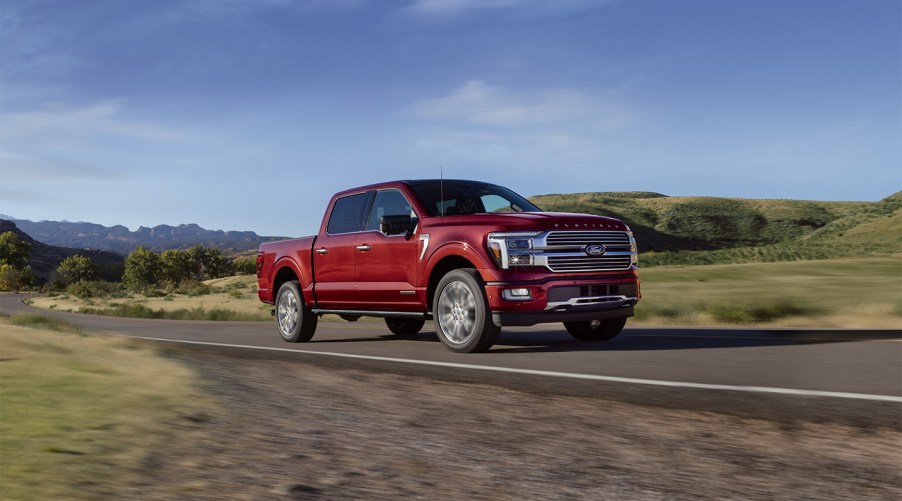 The 2025 Ford F-150 Hybrid on the road
