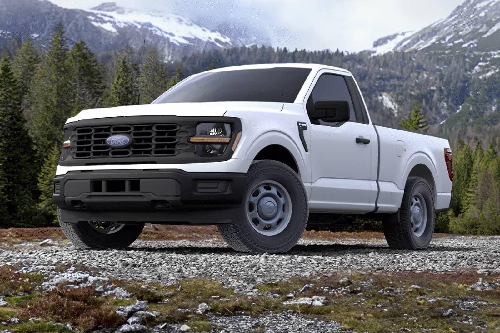 The 2025 Ford F-150 XL in gravel
