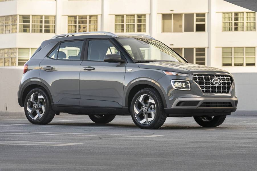 The 2025 Hyundai Venue in a parking lot