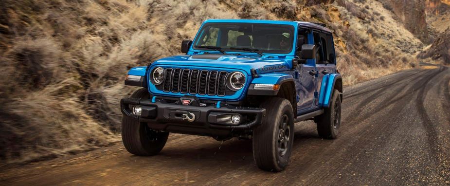 A 2025 Jeep Wrangler off-roading
