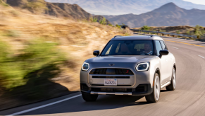 The 2025 Mini Cooper on the road