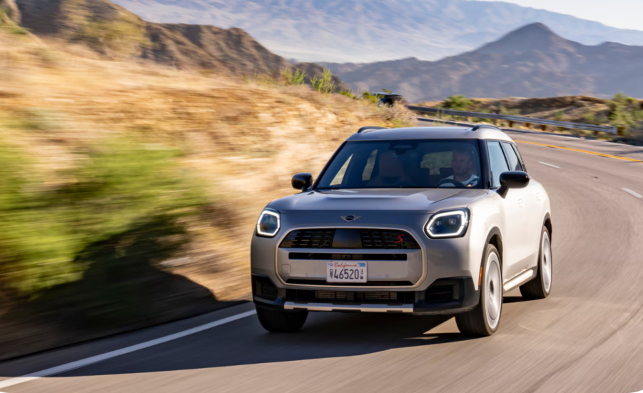 The 2025 Mini Cooper on the road