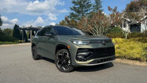 The 2025 Volkswagen Tiguan review near foliage