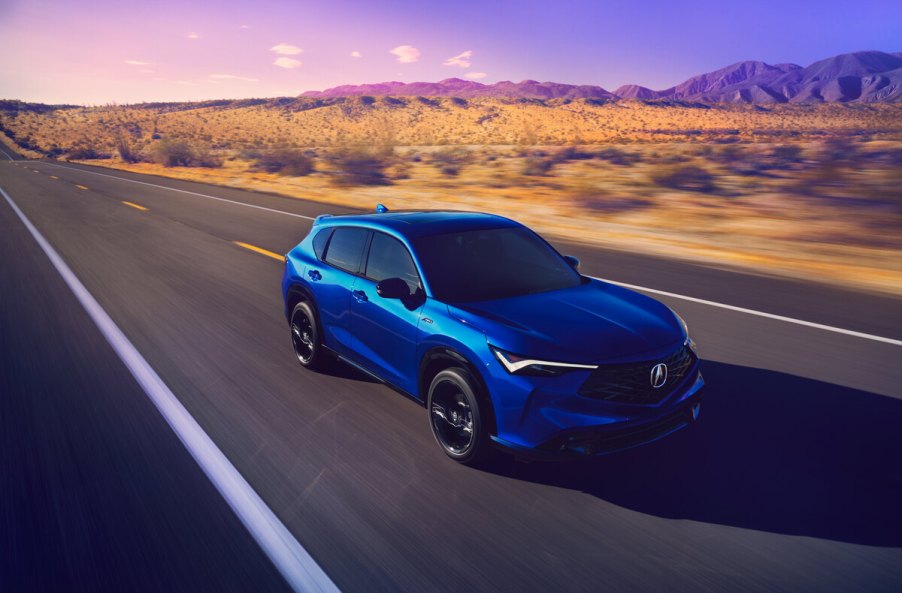 2025 Acura ADX driving on a desert highway