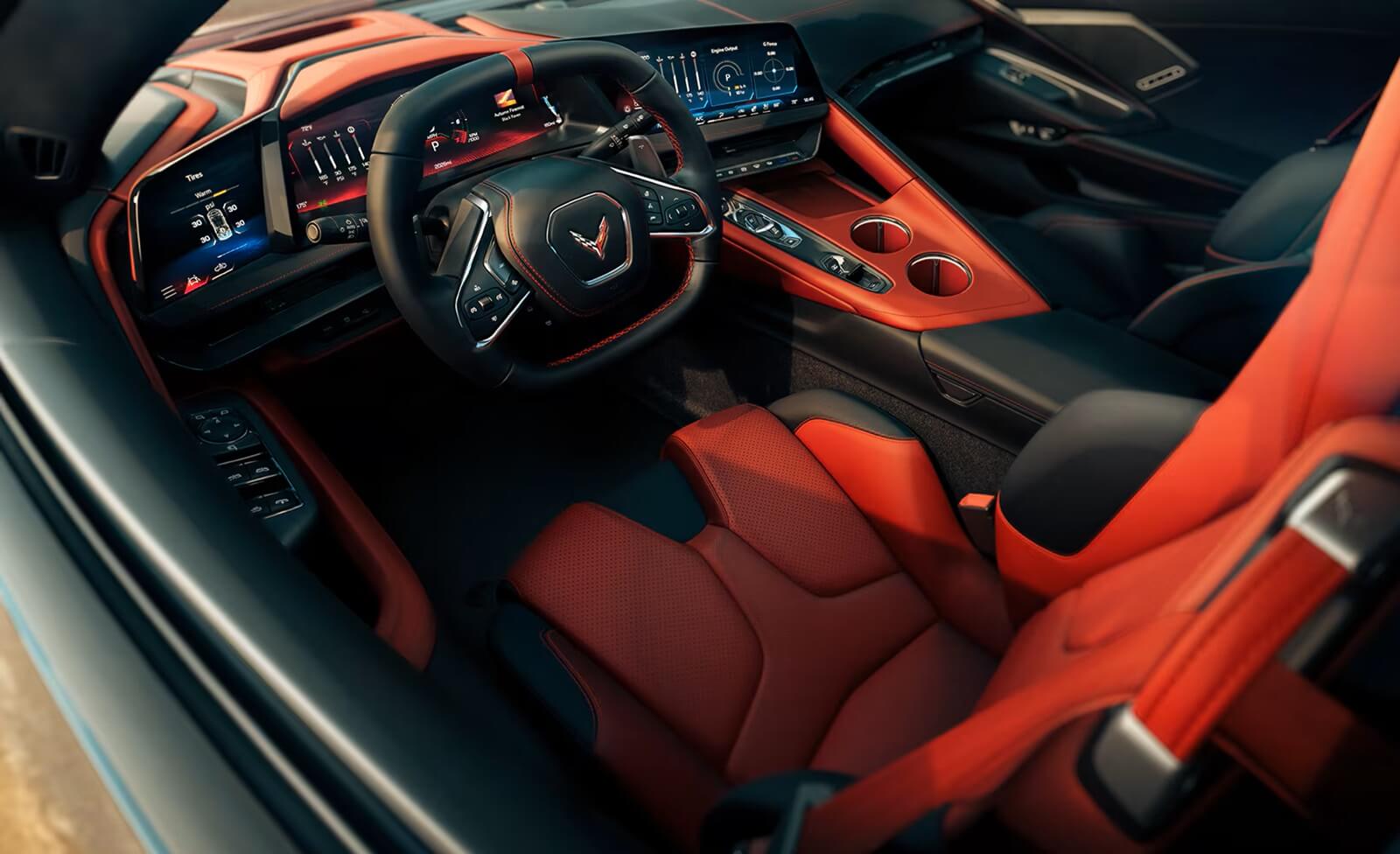 A 2026 Chevrolet Corvette shows off its updated interior.