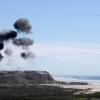 Clouds of smoke generated by US Marines over Camp Pendleton in Southern California during the recent demo.