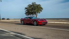 A super speeder in a C7 Chevrolet Corvette snapped another car in half at 135 mph.