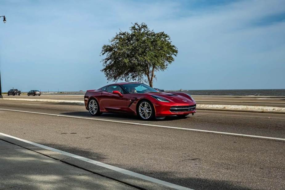 A super speeder in a C7 Chevrolet Corvette snapped another car in half at 135 mph.