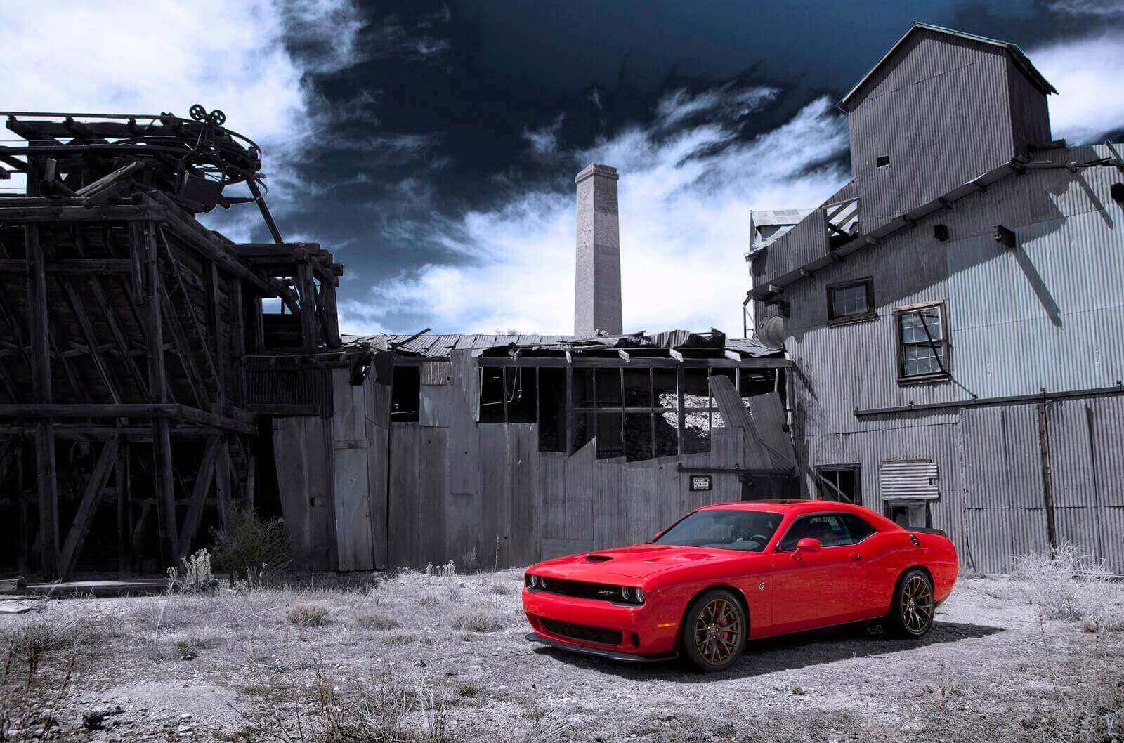 A Dodge Challenger SRT Hellcat. 